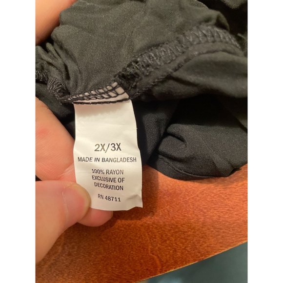 Womens Swimwear Pullover Swimsuit Cover Wave Zone Black Size 2X/3X - Picture 4 of 6